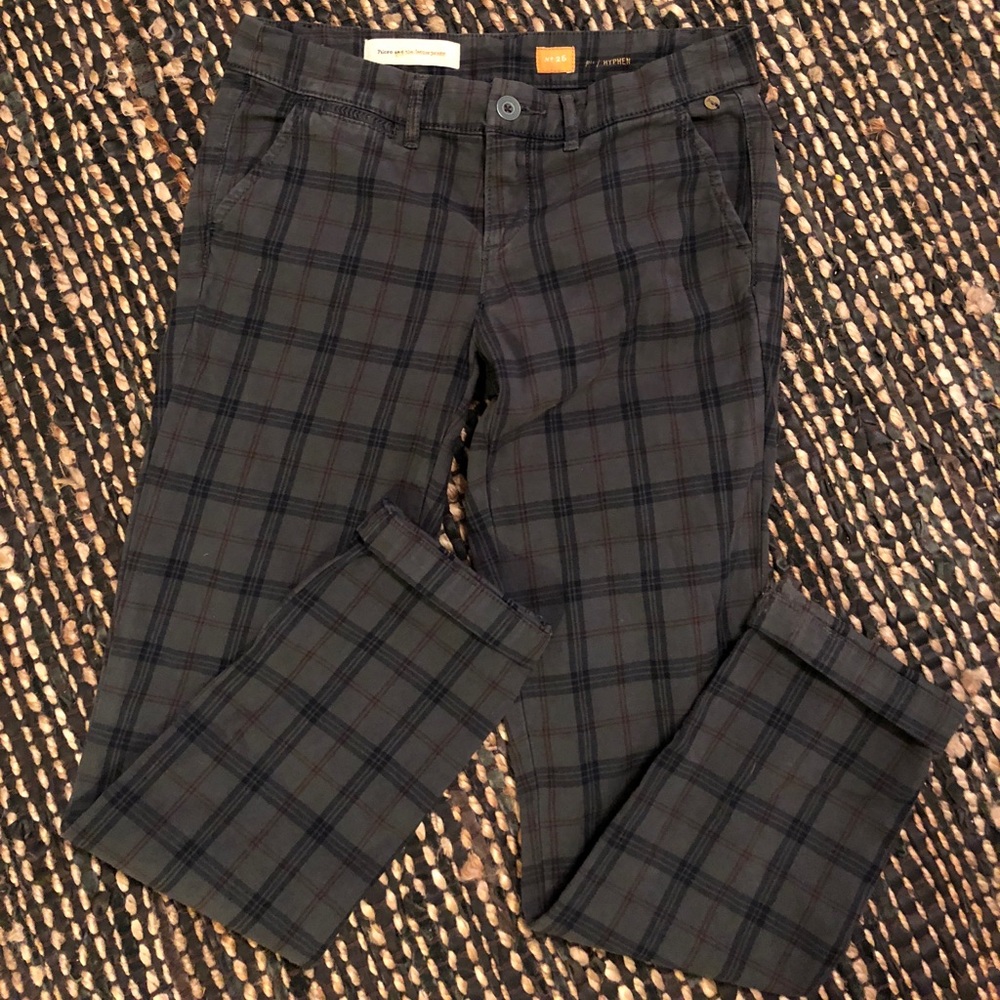 Pilcro Plaid Chinos